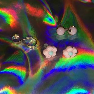 Trippy hippie earrings / pastel kawaii 🌸